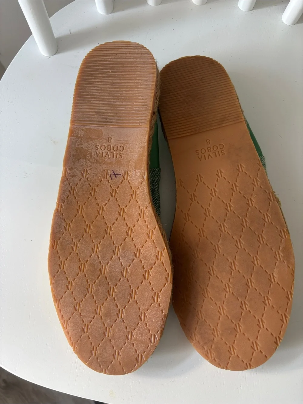 NWOT Green Espadrille Flats with Gold Fringe Detail - Women